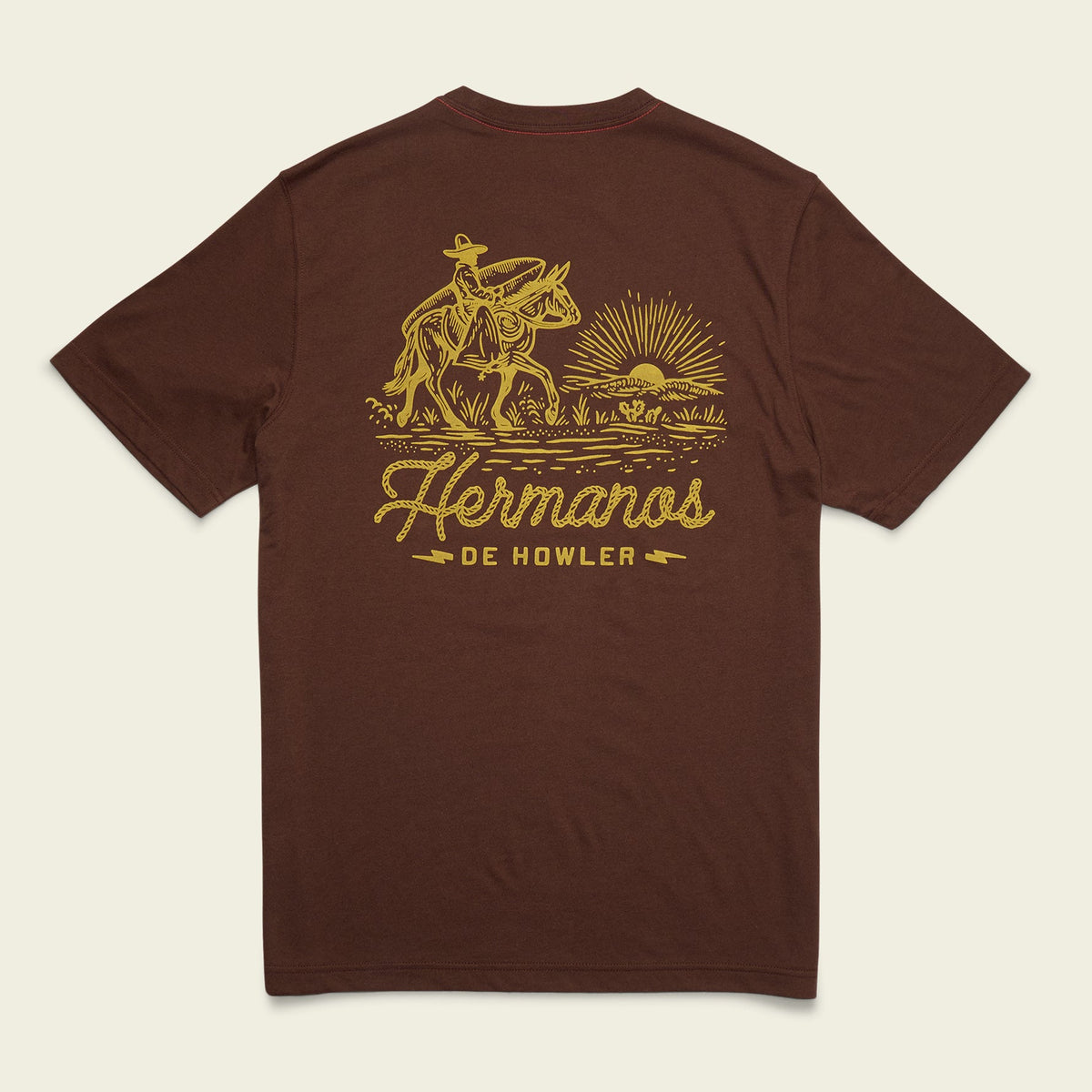 Howler Brothers T-Shirt - Sunset Rider : Mahogany