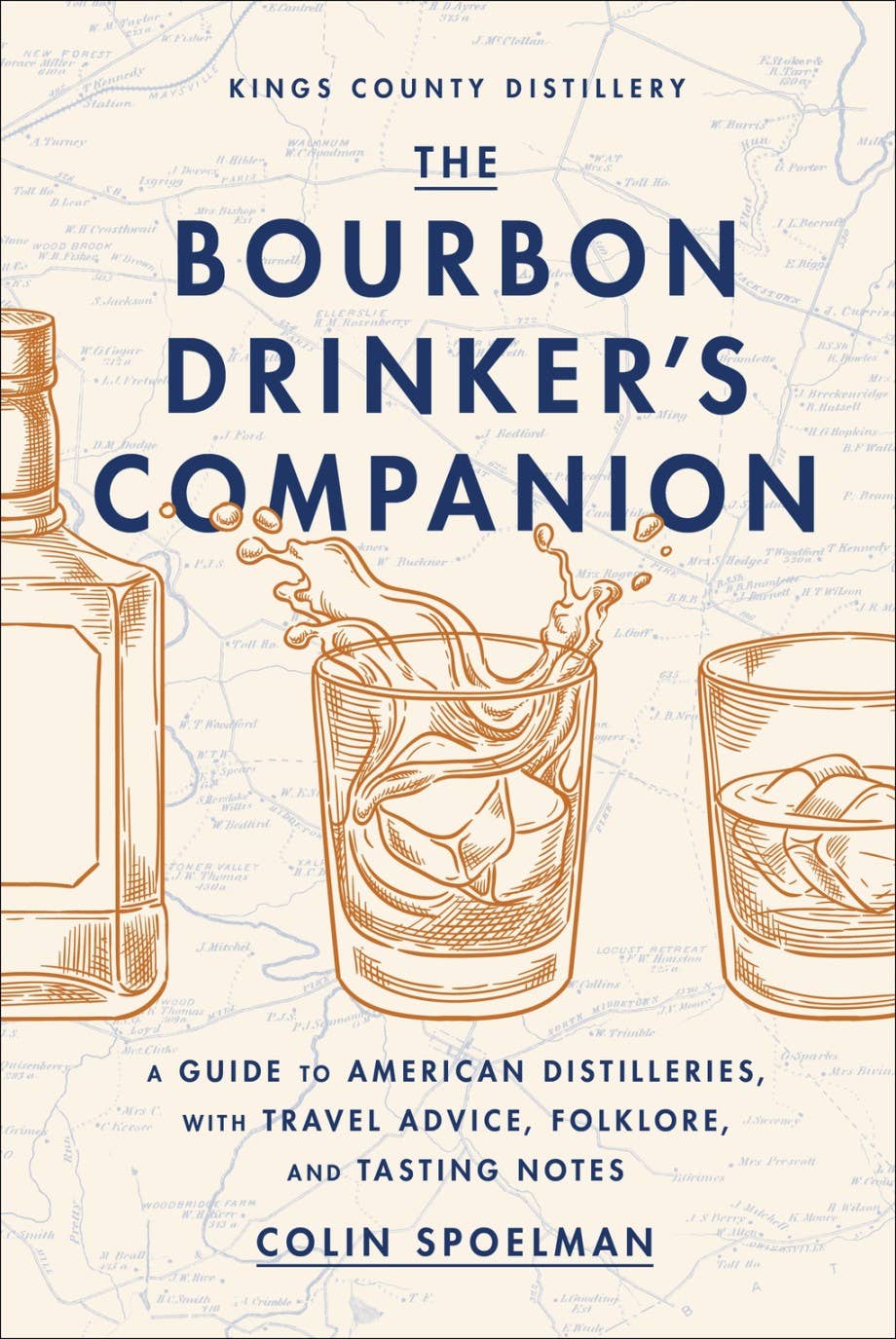 The Bourbon Drinker's Companion – cream book cover with a whiskey glass illustration