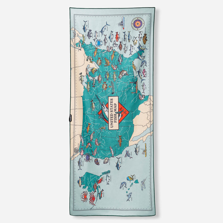 Nomadix Original Towel — United States Fish Map