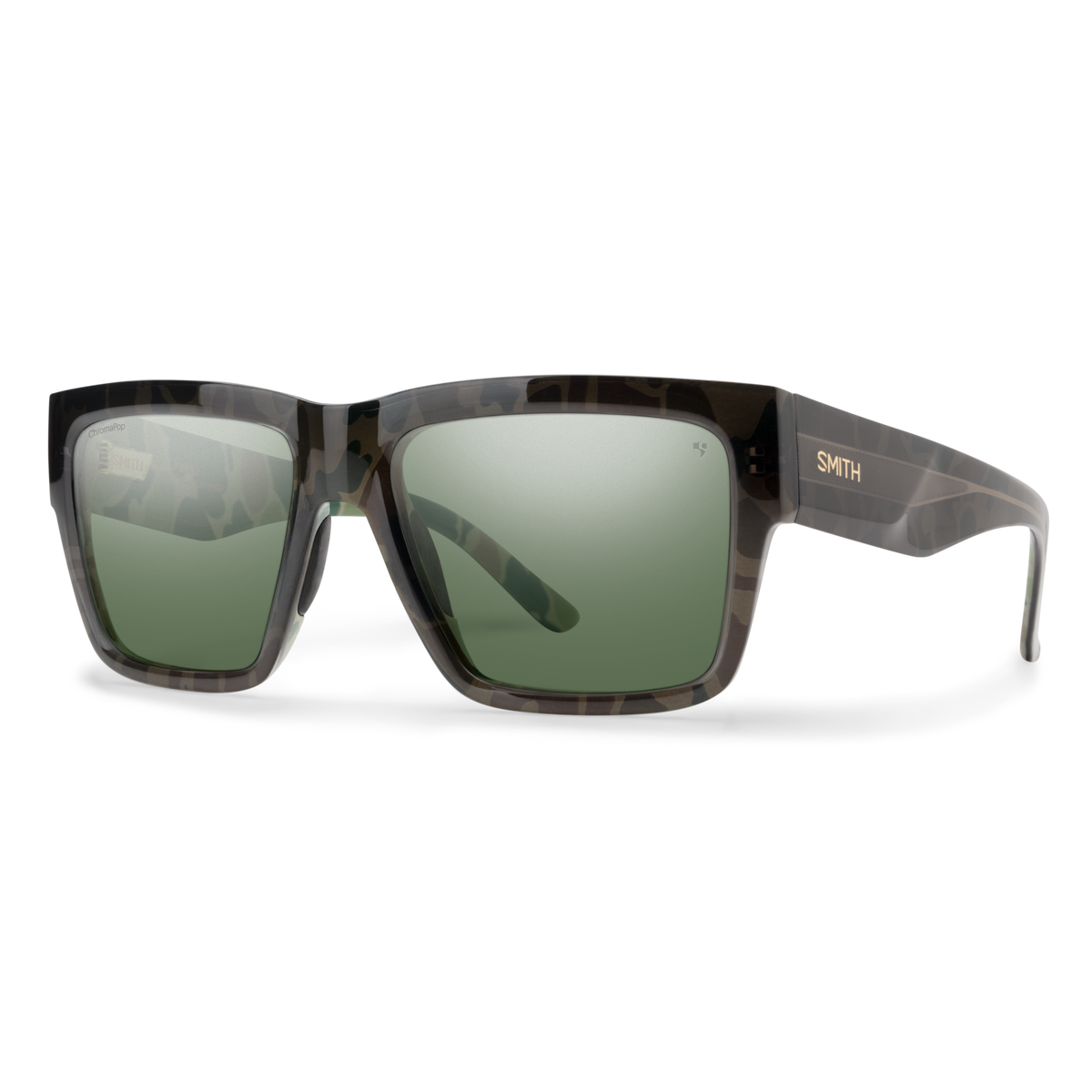 SMITH Lineup sunglasses with High Fives Foundation - Duck Camo frame and ChromaPop Polarized Gray Green lenses