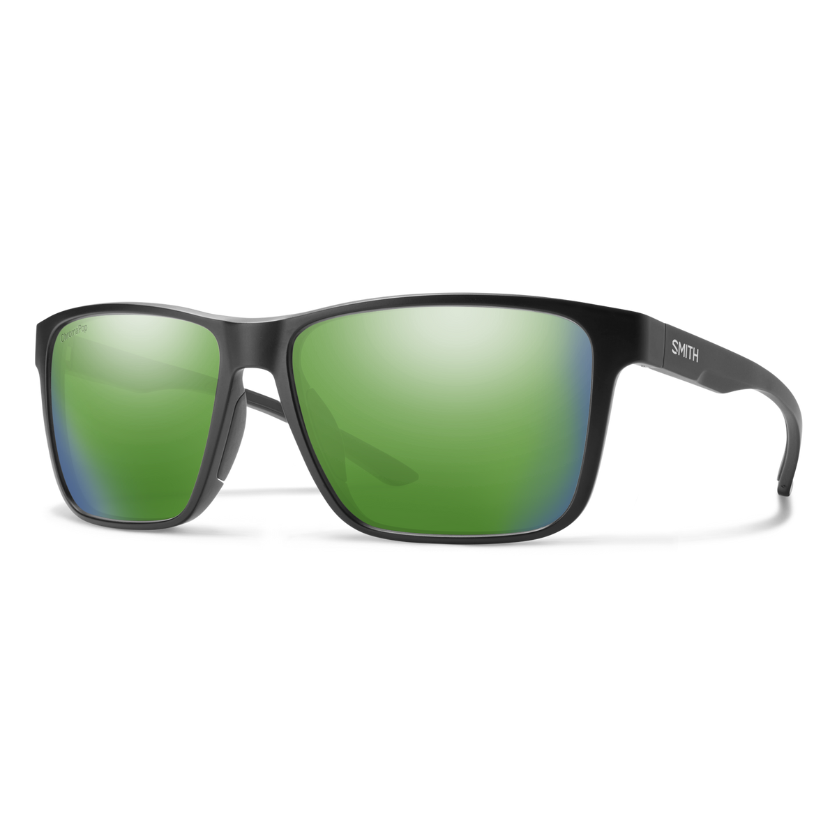 SMITH Riptide XL sunglasses with Matte Black frame and ChromaPop Polarized Green Mirror lenses