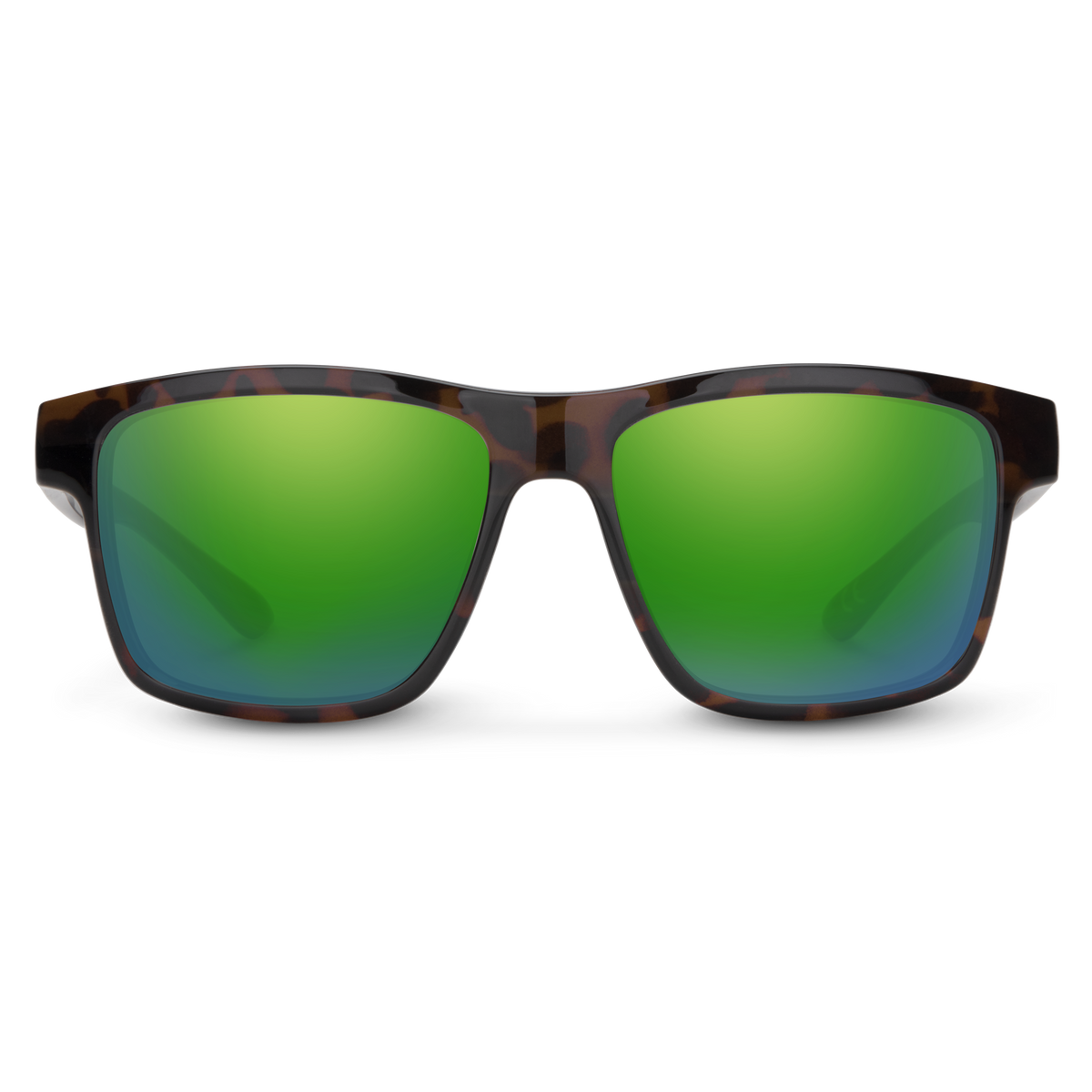 Suncloud A-Team sunglasses with Matte Tortoise frame and Polarized Green Mirror lenses
