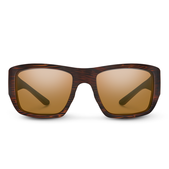 Suncloud Sculpin sunglasses with Matte Burnished Brown frame and Polarized Brown lenses