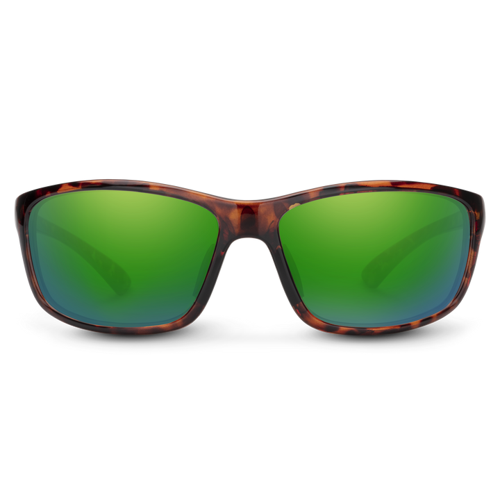 Suncloud Sentry sunglasses with Tortoise frame and Polarized Green Mirror lenses