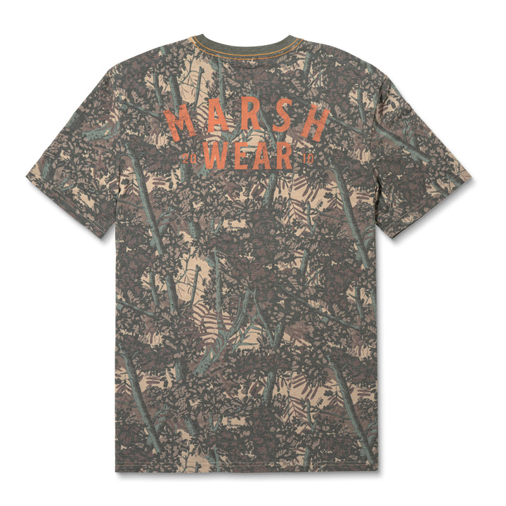 Marsh Wear Stackhouse Hagood SS - Bushlan Camo, back graphic