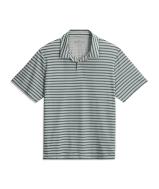 Men's Elevate Polo - Smooth Sailing Stripe Heather Aspen Grey