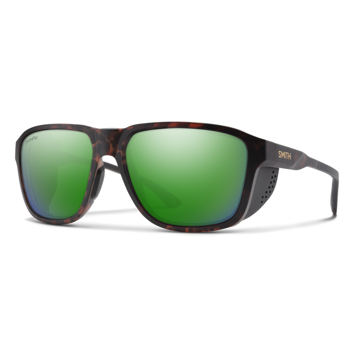 SMITH Embark sunglasses with Matte Tortoise frame and ChromaPop Polarized Green Mirror lenses